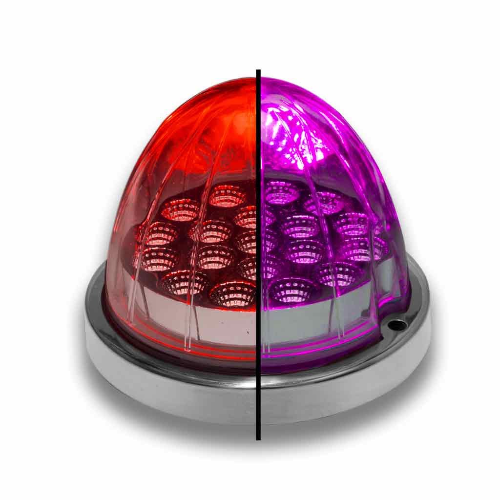 Red Clearance & Marker to Purple Auxiliary Watermelon LED Light - 19 Diodes-TLED-WXRP