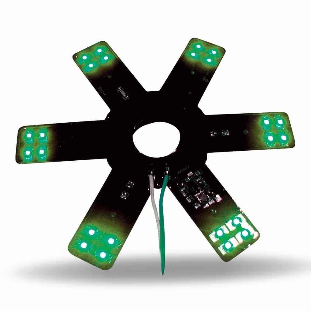 8" Green Auxiliary Star LED Light for 15" Donaldson/Vortox Air Cleaners - 24 Diodes-TLED-X1G
