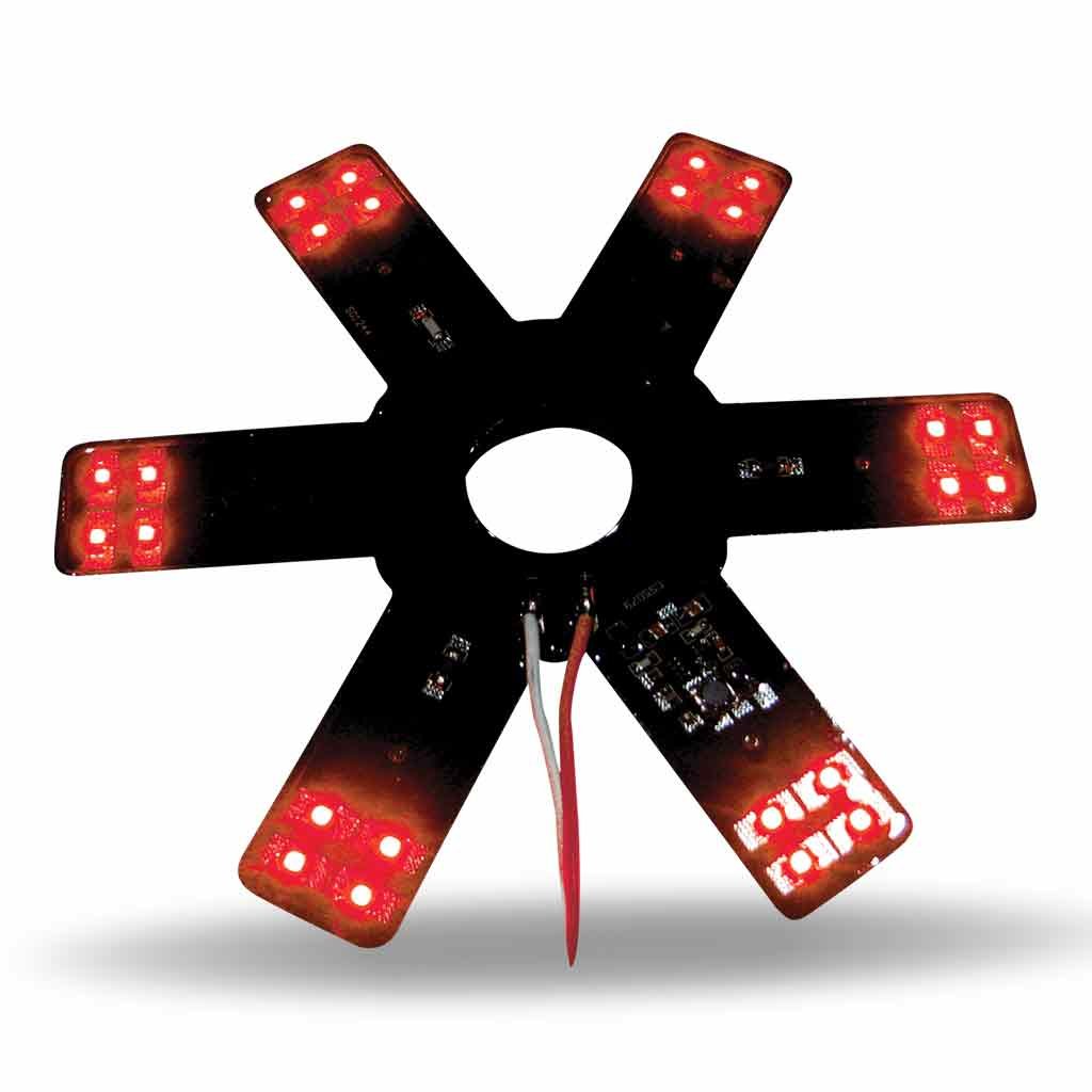 8" Red Auxiliary Star LED Light for 15" Donaldson/Vortox Air Cleaners - 24 Diodes-TLED-X1R