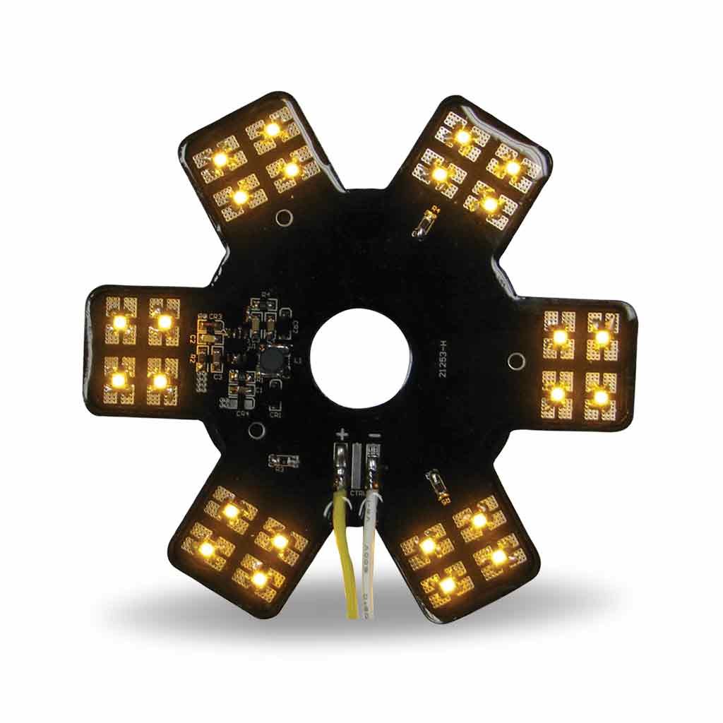 5" Amber Auxiliary Star LED Light for 13" & 15" Donaldson/Vortox Air Cleaners - 24 Diodes-TLED-X3A