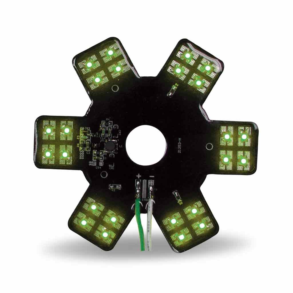 5" Green Auxiliary Star LED Light for 13" & 15" Donaldson/Vortox Air Cleaners - 24 Diodes-TLED-X3G