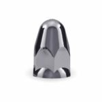 1 1/2" Push On Nut Cover with Flange - Chrome ABS Plastic-TNUT-B2