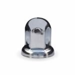 33mm Push On Nut Cover with Flange - Chrome Metal-TNUT-F1