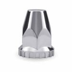 33mm Threaded Nut Cover with Flange - Chrome ABS Plastic-TNUT-F2T