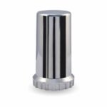 33mm Threaded Long Nut Cover with Flange - Chrome ABS Plastic-TNUT-F2TL