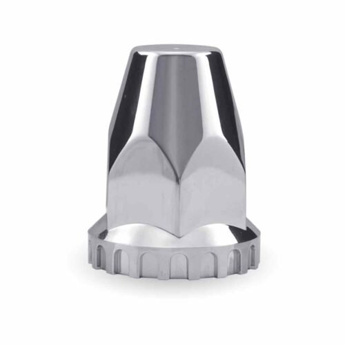 33mm Push On Nut Cover with Flange - Chrome ABS Plastic-TNUT-F2TP