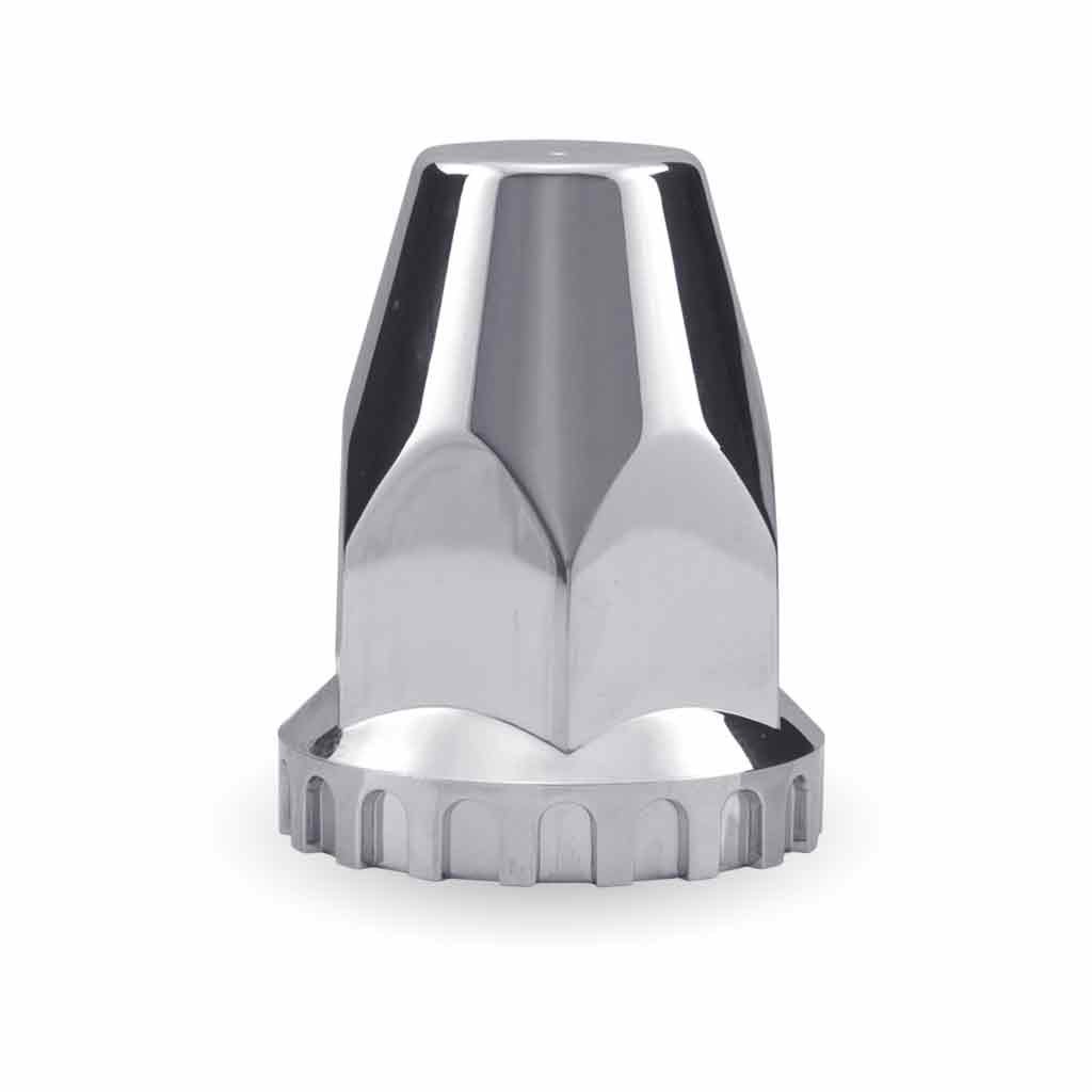 33mm Push On Nut Cover with Flange - Chrome ABS Plastic-TNUT-F2TP