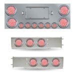 Dual LED Mud Flap Hangers & Center Panel Rear Accessory Kit (3 3/4" Bolt Spacing) - Image 2