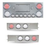 Dual LED Mud Flap Hangers & Center Panel Rear Accessory Kit (3 3/4" Bolt Spacing) - Image 3