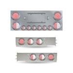 Dual LED Mud Flap Hangers & Center Panel Rear Accessory Kit (2 1/2" Bolt Spacing)-TRX-SPC33