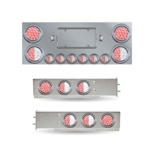 Dual LED Mud Flap Hangers & Center Panel Rear Accessory Kit (2 1/2" Bolt Spacing)-TRX-SPC33