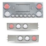 Dual LED Mud Flap Hangers & Center Panel Rear Accessory Kit (2 1/2" Bolt Spacing) - Image 3