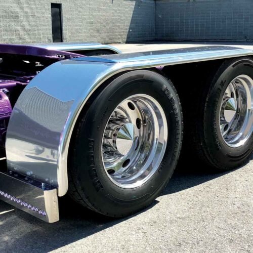 142" Smooth Straight Drop Full Fenders & Heavy Duty Mounting Kit - 14 Gauge (Fenders)-TRX-SPC42