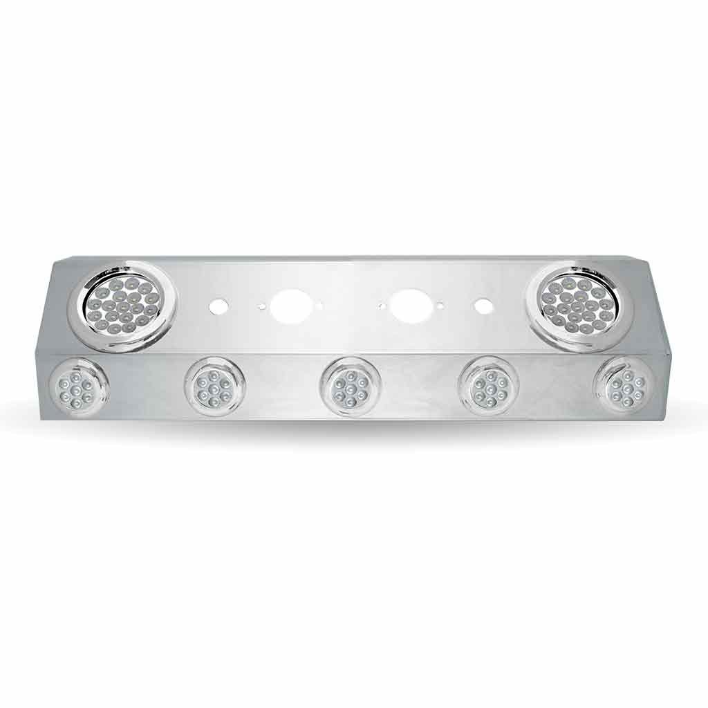 TU-1601L4_OFF Dual LED Air Line Box - 4" & 2" LEDs (Clear Lens) | Stainless Steel - Image 2