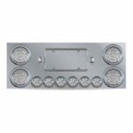 Dual LED Rear Center Panel - 4" & 2" Dual LEDs (Clear Lens) | Stainless Steel - Image 2