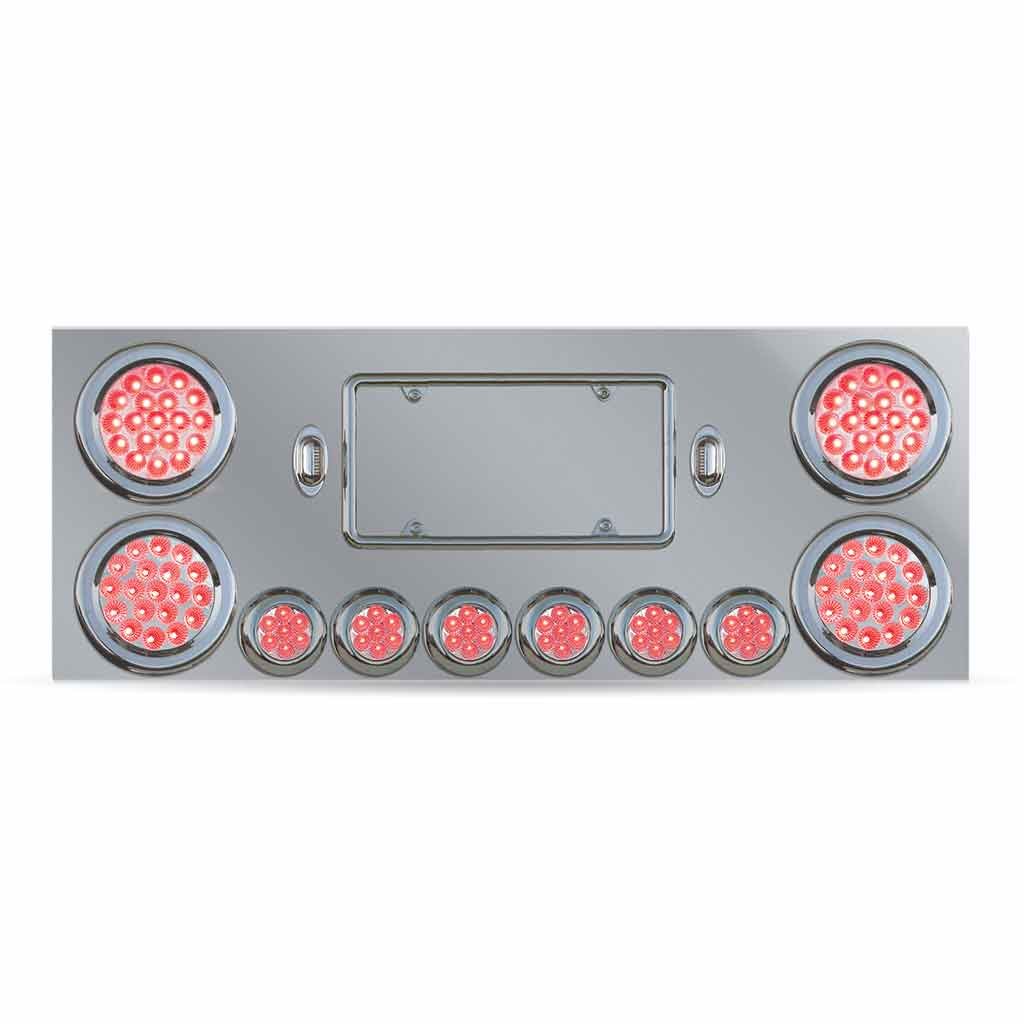 TU-9001L3_FUNC1 Dual LED Rear Center Panel - 4" & 2" LEDs| Stainless Steel - Image 3
