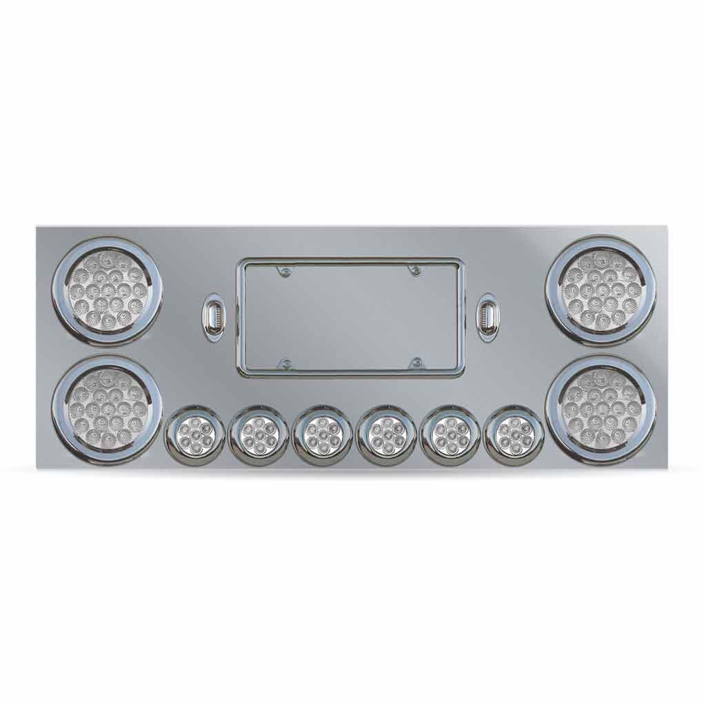 TU-9001L3_OFF Dual LED Rear Center Panel - 4" & 2" LEDs| Stainless Steel - Image 2