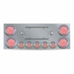 Dual LED Rear Center Panel - 4" & 2.5" Dual LEDs (Clear Lens) | Stainless Steel - Image 3