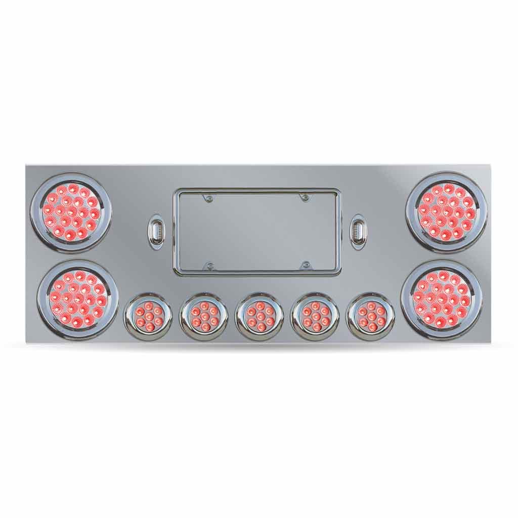 TU-9002L3_FUNC1 Dual LED Rear Center Panel - 4" & 2.5" Dual LEDs (Clear Lens) | Stainless Steel - Image 3