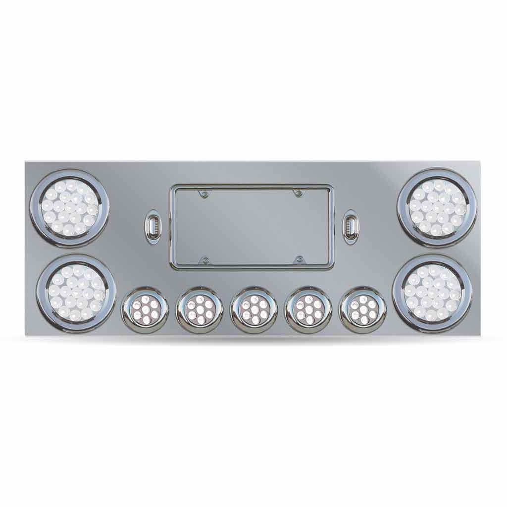 TU-9002L3_FUNC2 Dual LED Rear Center Panel - 4" & 2.5" Dual LEDs (Clear Lens) | Stainless Steel - Image 4