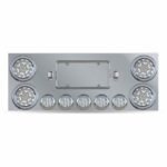 Dual LED Rear Center Panel - 4" & 2.5" Dual LEDs (Clear Lens) | Stainless Steel - Image 2