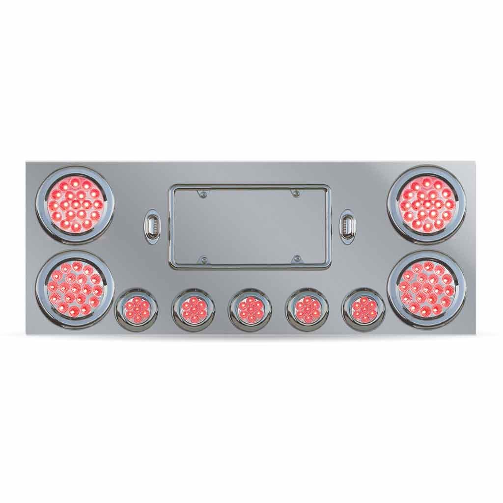 TU-9002L5_FUNC1 Dual LED Rear Center Panel - 4" & 2.5" Dual LEDs (Clear Lens) | Stainless Steel - Image 3
