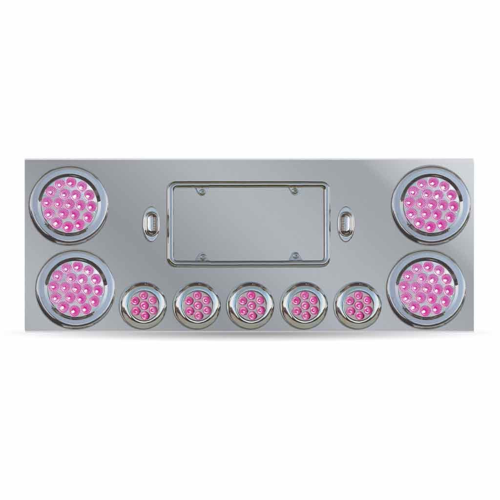 TU-9002L5_FUNC2 Dual LED Rear Center Panel - 4" & 2.5" Dual LEDs (Clear Lens) | Stainless Steel - Image 4