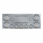 Dual LED Rear Center Panel - 4" & 2.5" Dual LEDs (Clear Lens) | Stainless Steel - Image 2