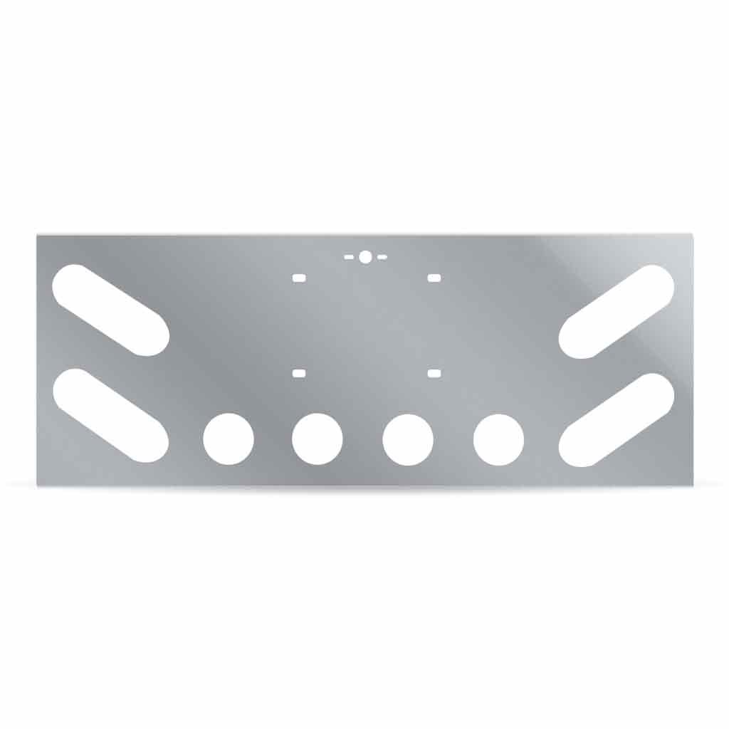 LED Rear Center Panel - 4 x Oval Holes & 4 x 2.5" Holes | Stainless Steel-TU-9008