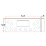 LED Rear Center Panel - 4 x Oval Holes & 4 x 2.5" Holes | Stainless Steel - Image 2