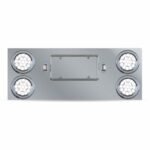 Dual LED Rear Center Panel - 4" Dual LEDs (Clear Lens) | Stainless Steel - Image 4