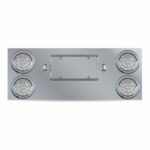 Dual LED Rear Center Panel - 4" Dual LEDs (Clear Lens) | Stainless Steel - Image 2