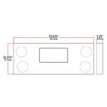 Dual LED Rear Center Panel - 4" Dual LEDs (Clear Lens) | Stainless Steel - Image 5