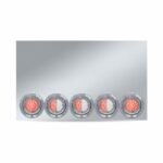 20" Drop Dual LED Rear Center Panel - Watermelon LEDs (Clear Lens) | 304 Stainless Steel-TU-9022LW2