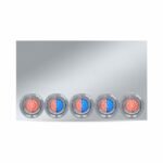 20" Drop Dual LED Rear Center Panel - Watermelon LEDs (Clear Lens) | 304 Stainless Steel-TU-9022LW3