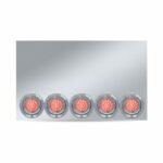 20" Drop LED Rear Center Panel - Watermelon LEDs (Clear Lens) | 304 Stainless Steel-TU-9022LWC