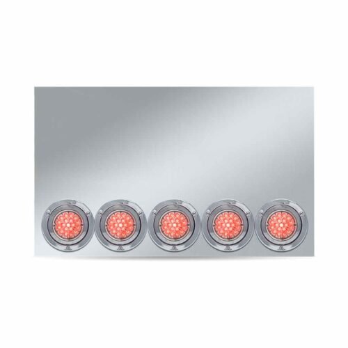 20" Drop LED Rear Center Panel - Watermelon LEDs (Clear Lens) | 304 Stainless Steel-TU-9022LWC