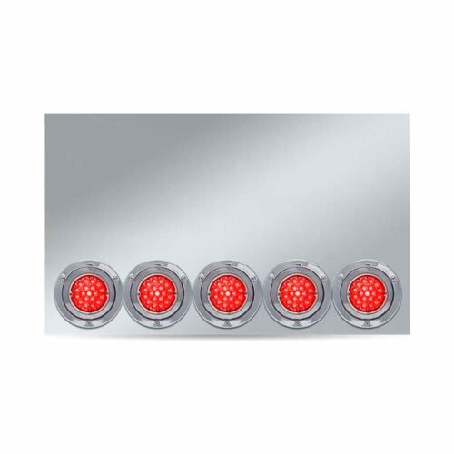 20" Drop LED Rear Center Panel - Watermelon LEDs (Red Lens) | 304 Stainless Steel-TU-9022LW