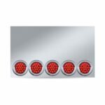 20" Drop LED Rear Center Panel - 4" LEDs (Red Lens) | 304 Stainless Steel-TU-9022L