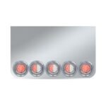 20" Drop Dual LED Rear Center Panel with Rounded Bottom - Star-Burst Watermelon LEDs (Clear Lens)-TU-9024LW2