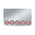 20" Drop Dual LED Rear Center Panel with Rounded Bottom - Star-Burst Watermelon LEDs (Clear Lens) - Image 4