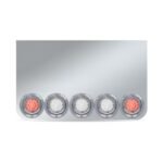 20" Drop Dual LED Rear Center Panel with Rounded Bottom - Star-Burst Watermelon LEDs (Clear Lens) - Image 5