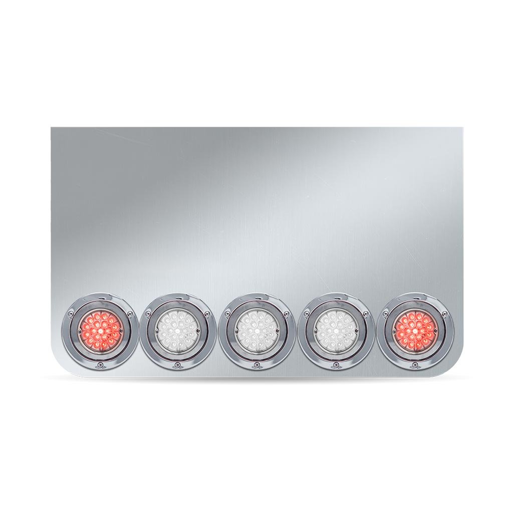 TU-9024LW2_FRONT_FUNC2 20" Drop Dual LED Rear Center Panel with Rounded Bottom - Star-Burst Watermelon LEDs (Clear Lens) - Image 5
