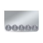 20" Drop Dual LED Rear Center Panel with Rounded Bottom - Star-Burst Watermelon LEDs (Clear Lens) - Image 3