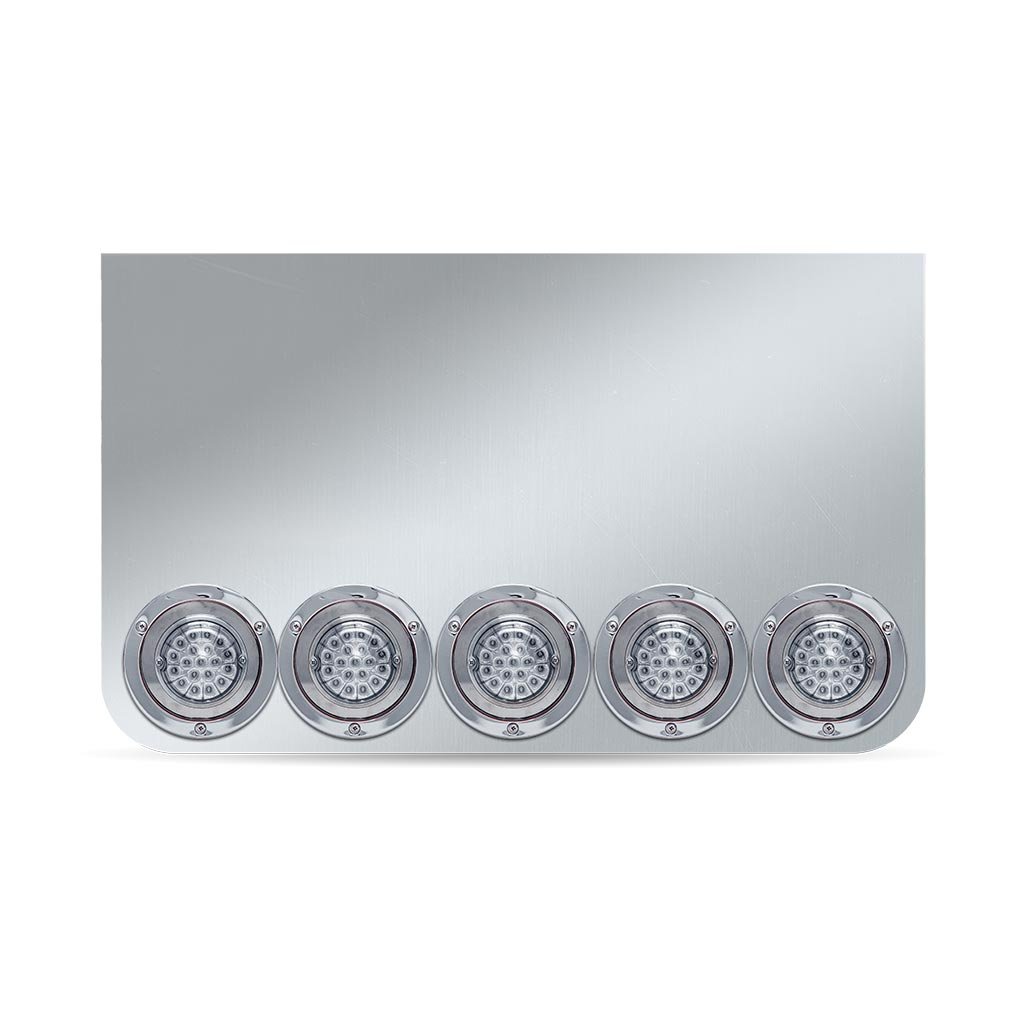 TU-9024LW2_FRONT_OFF 20" Drop Dual LED Rear Center Panel with Rounded Bottom - Star-Burst Watermelon LEDs (Clear Lens) - Image 3