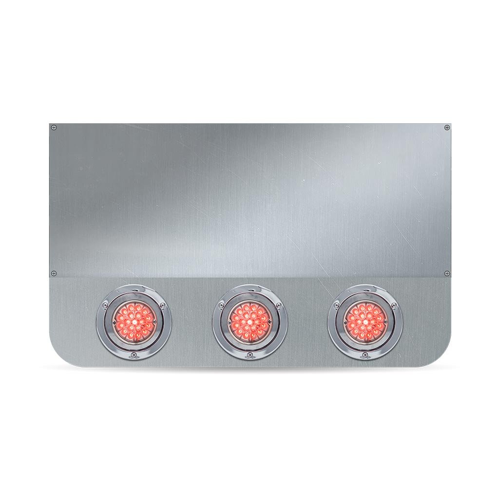 TU-9024LW2_REAR_FUNC1 20" Drop Dual LED Rear Center Panel with Rounded Bottom - Star-Burst Watermelon LEDs (Clear Lens) - Image 7