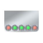 20" Drop Dual LED Rear Center Panel with Rounded Bottom - Star-Burst Watermelon LEDs (Clear Lens) - Image 5