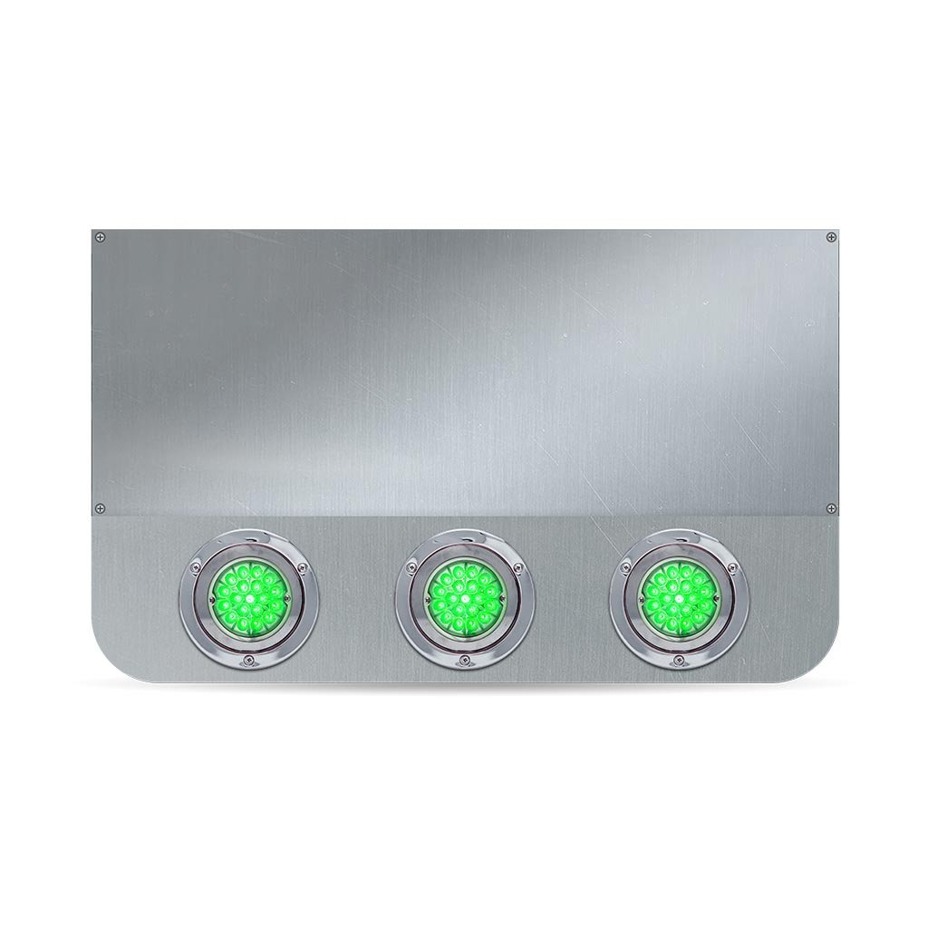 TU-9024LW4_REAR_FUNC2 20" Drop Dual LED Rear Center Panel with Rounded Bottom - Star-Burst Watermelon LEDs (Clear Lens) - Image 8