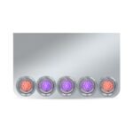 20" Drop Dual LED Rear Center Panel with Rounded Bottom - Star-Burst Watermelon LEDs (Clear Lens) - Image 5