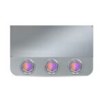 20" Drop Dual LED Rear Center Panel with Rounded Bottom - Star-Burst Watermelon LEDs (Clear Lens) - Image 2